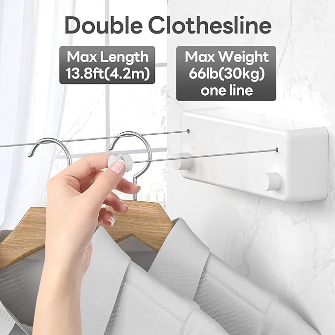 AirMaster Pro — Retractable Clothesline Wall-Mounted for Indoor & Outdoor Drying