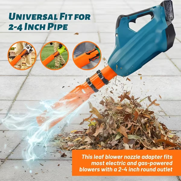 Leaf Blower Airflow Booster Attachment | Flow Amplifier | Quick Tool-Free Mount | AirJetPro
