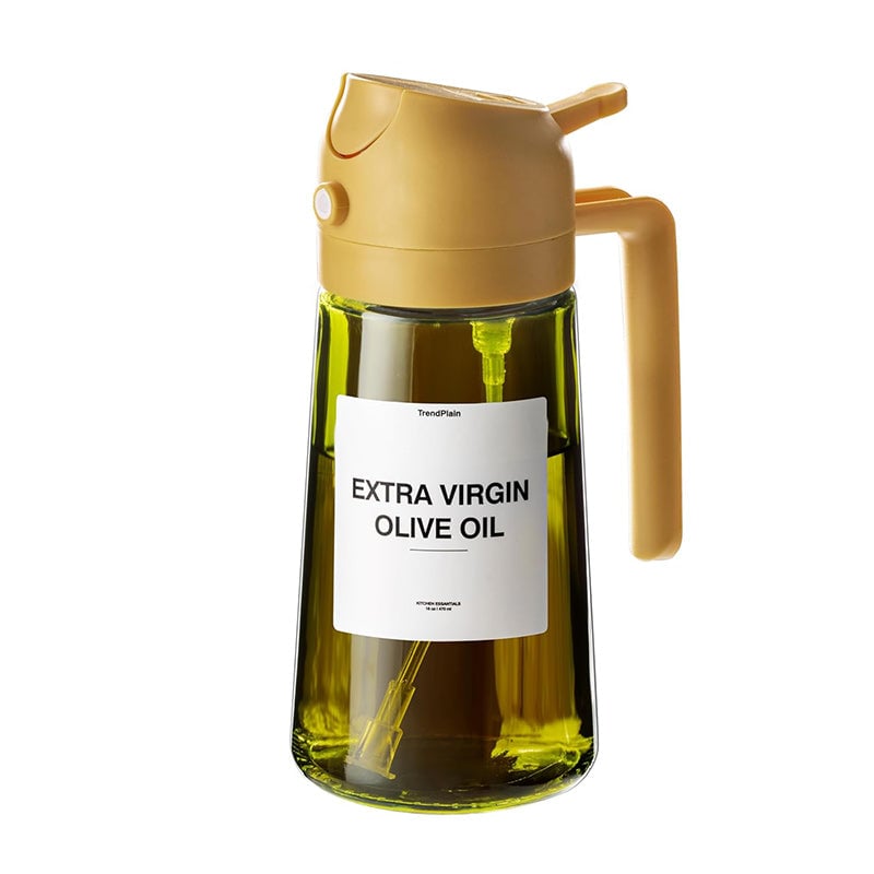 Dual-Function Glass Oil Dispenser and Sprayer for Kitchen Applications