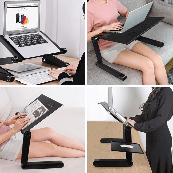 Laptop Riser | Adjustable Height & 360° Rotation | Promotes Healthy Posture | FlexStand 360