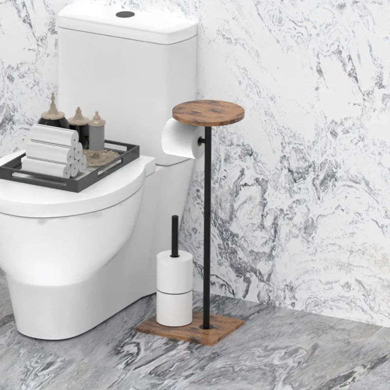 Freestanding Toilet Roll Holder | Tray for Phone and Accessories | Stable Stand | BathBridge