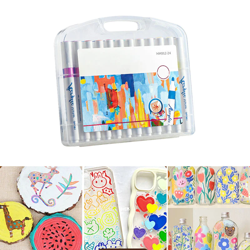 Vibracryl 3 mm Acrylic Paint Marker Set for Multi-Surface Art