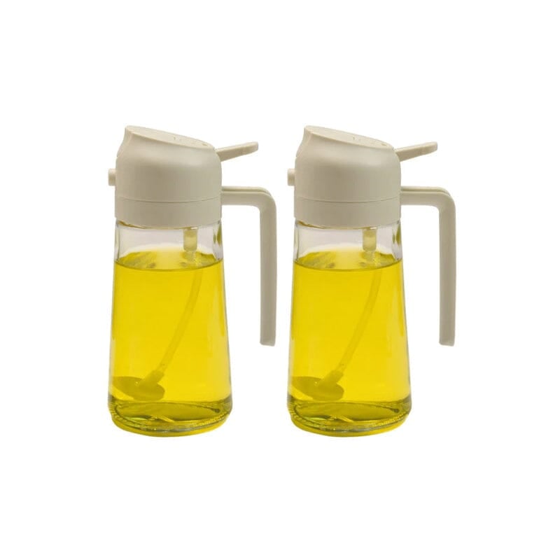 Dual-Function Glass Oil Dispenser and Sprayer for Kitchen Applications