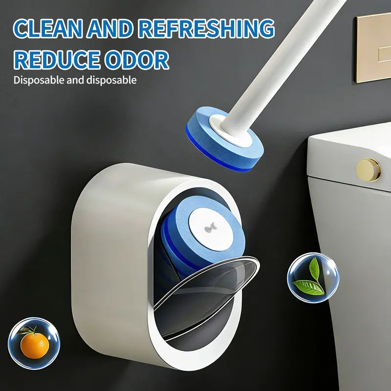 Toilet Scrubber Kit with Self-Cleaning Disposable Pads