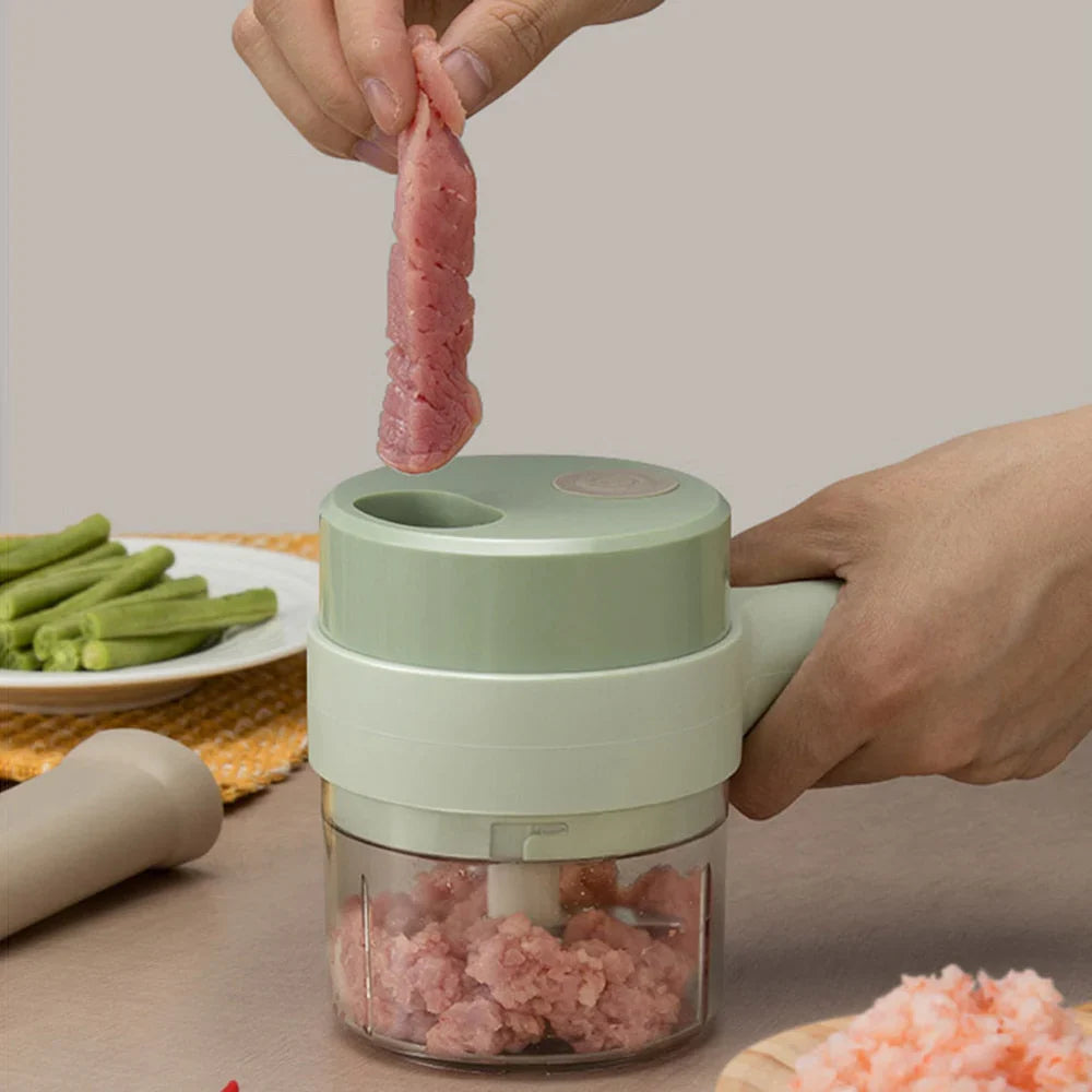 4-in-1 Manual Food Chopper – Vegetable Cutter, Garlic Mincer & Kitchen Prep Tool