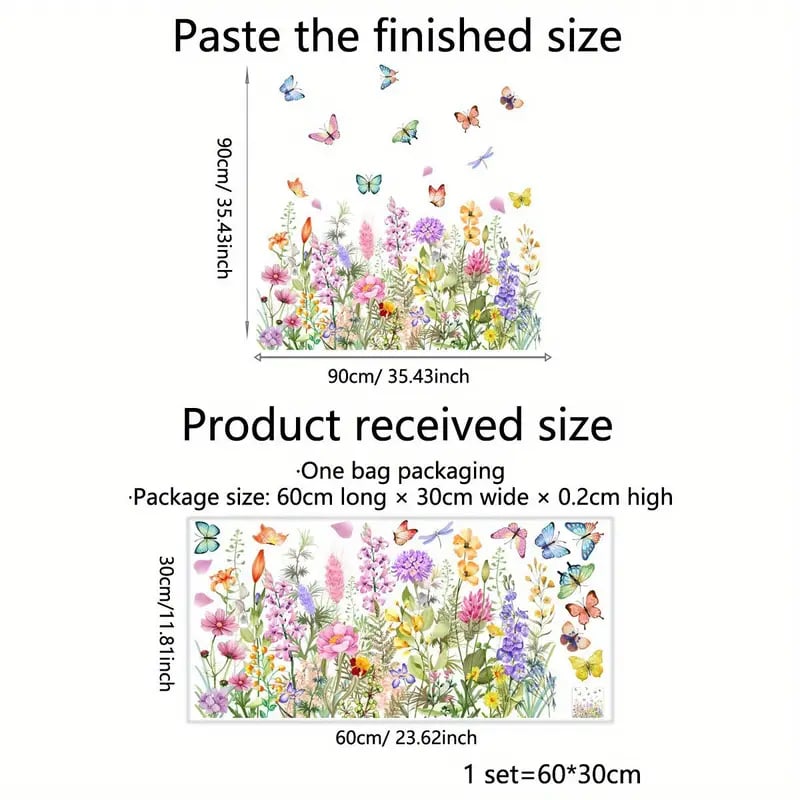 VividBlossom™ Floral Window Sticker