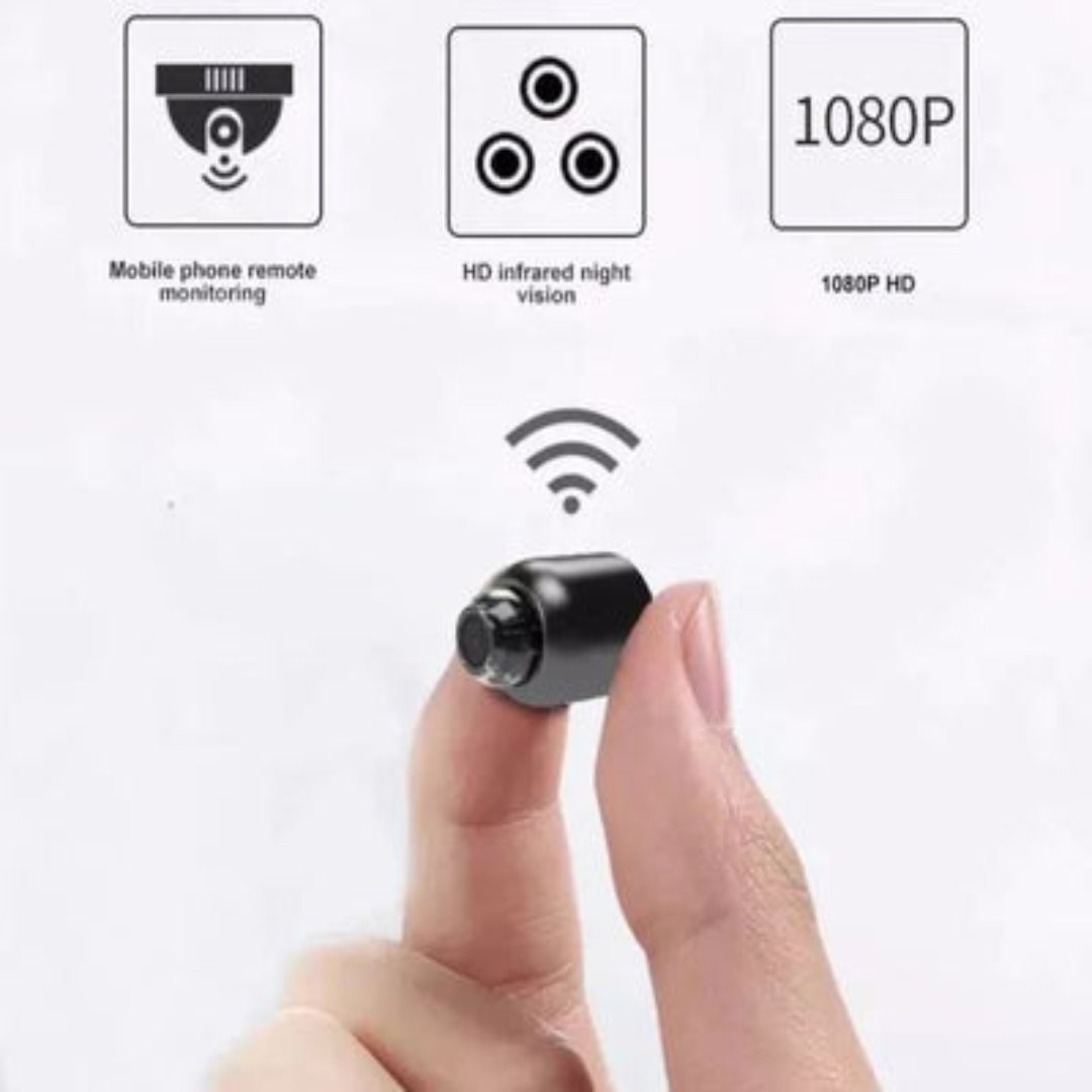 Compact Wireless Spy Camera with Audio for Caregiver Surveillance