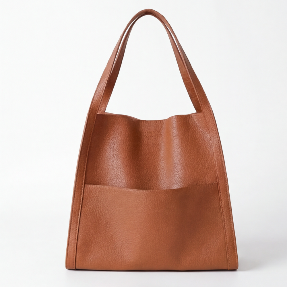 CARESSA™ – Soft Leather Multi Pocket Shoulder Bag