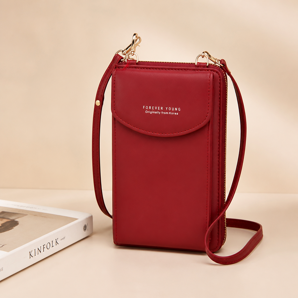 AeroStride – Slim Crossbody Phone Bag with Built-In Card Wallet