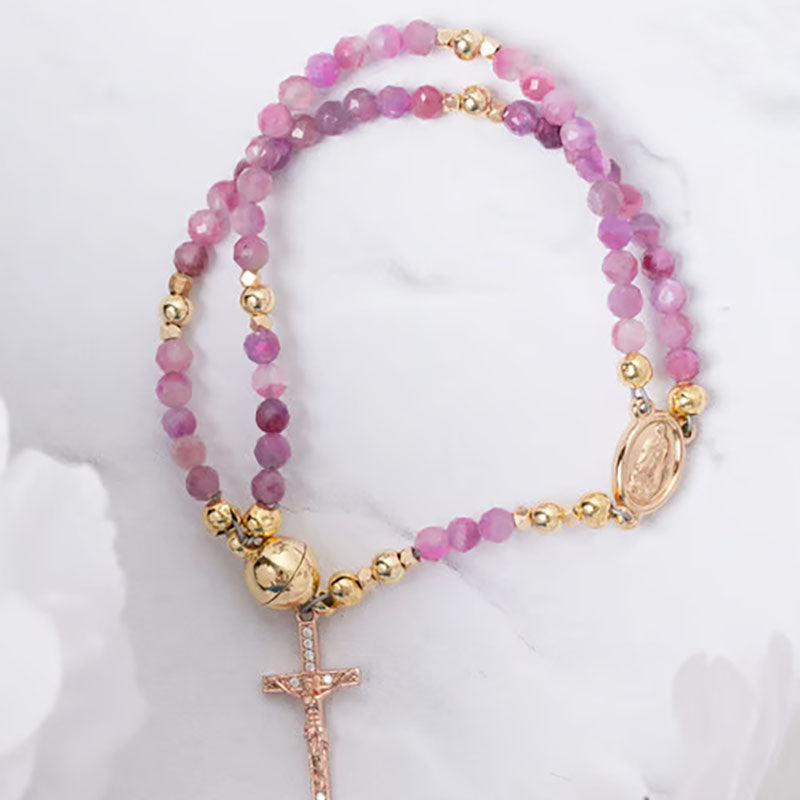 Handcrafted Beaded Prayer Bracelet with Magnetic Clasp
