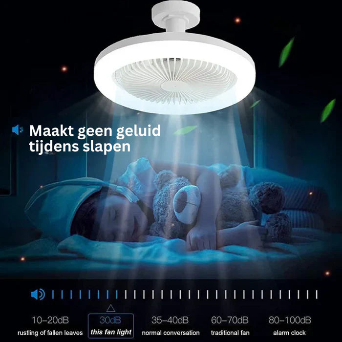 Modern Ceiling Fan with LED Light – Quiet Home Cooling for Living Room & Bedroom