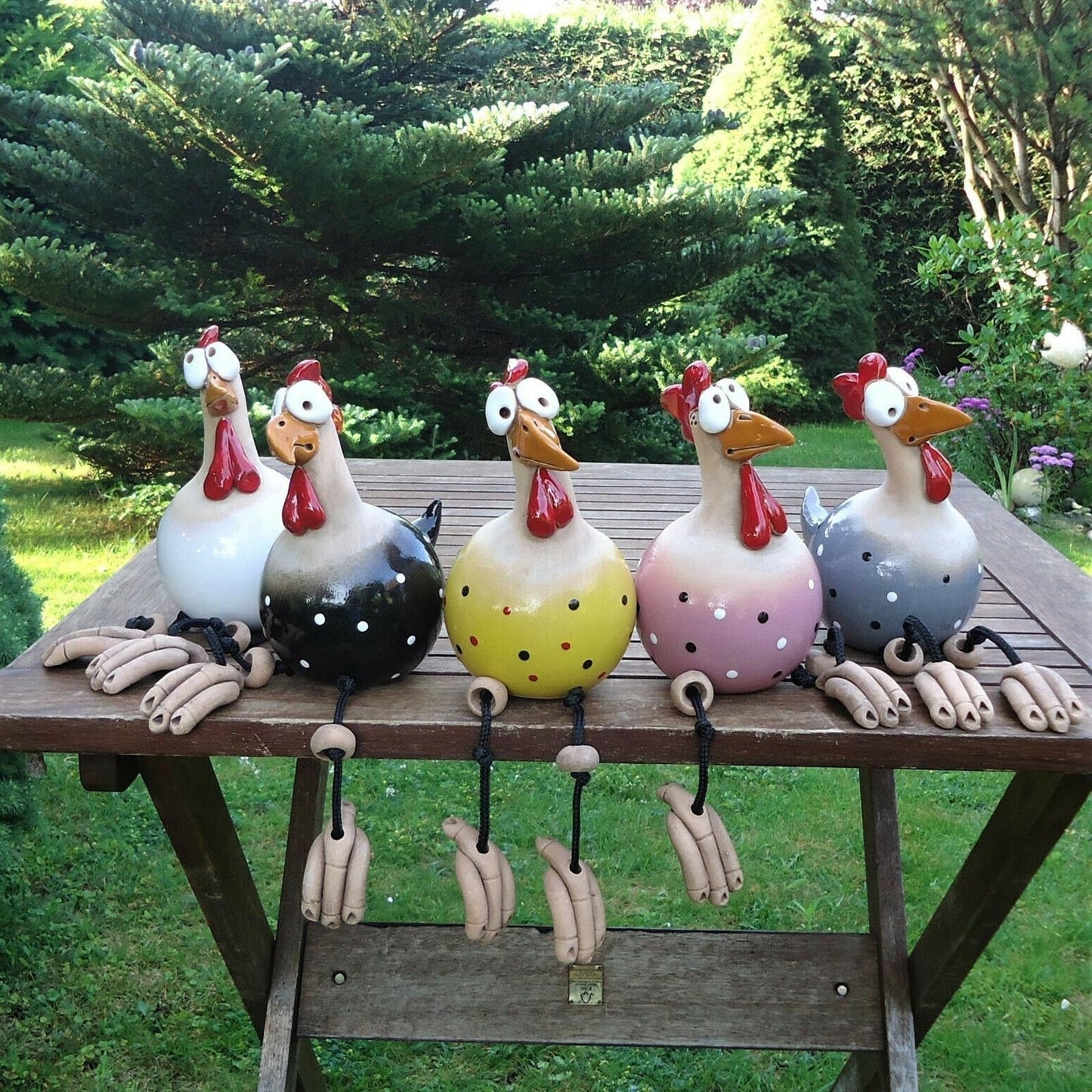 Garden Ornament | Fence Sculpture Chicken | Weather-Resistant Lighthearted Design | FenceFunky