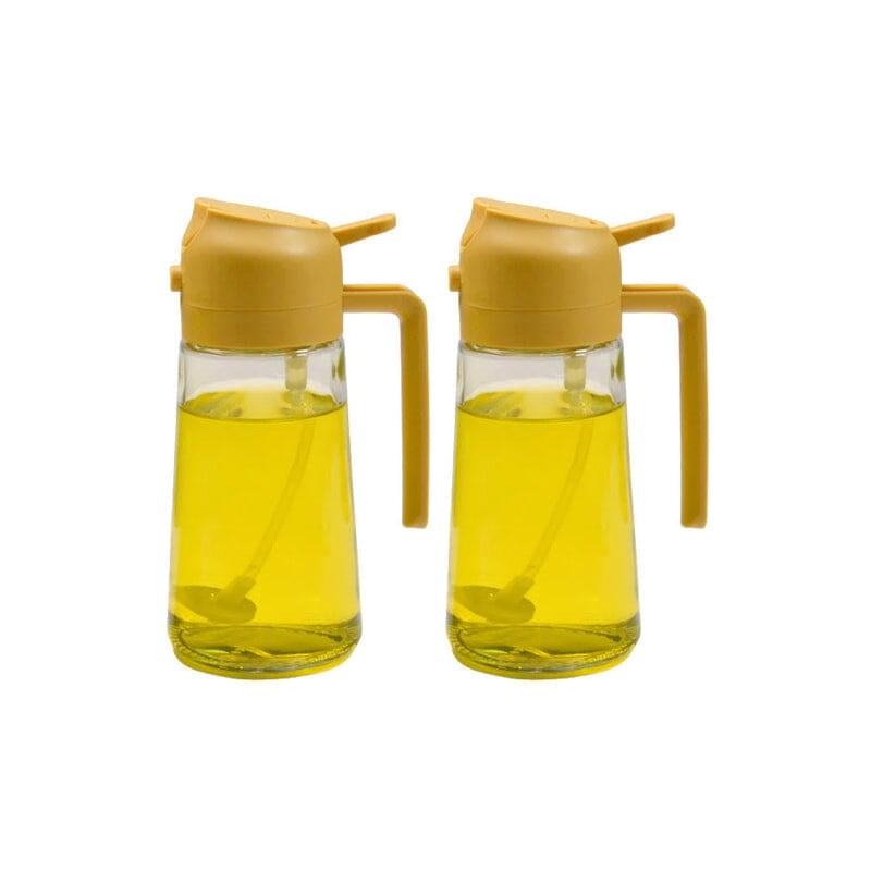 Dual-Function Glass Oil Dispenser and Sprayer for Kitchen Applications