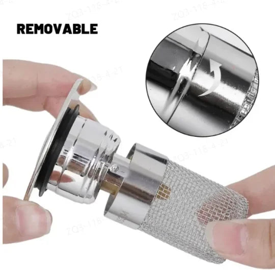 FlowGuard Stainless Steel Sink Drain Filter for Kitchen and Bathroom