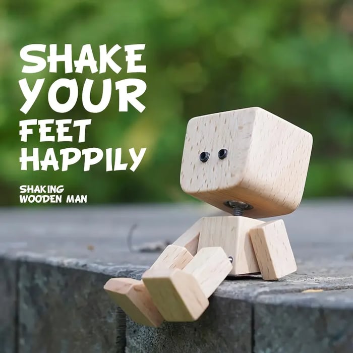 Arvilaro SwayMate Handcrafted Wooden Motion Figure with Magnetic Faces