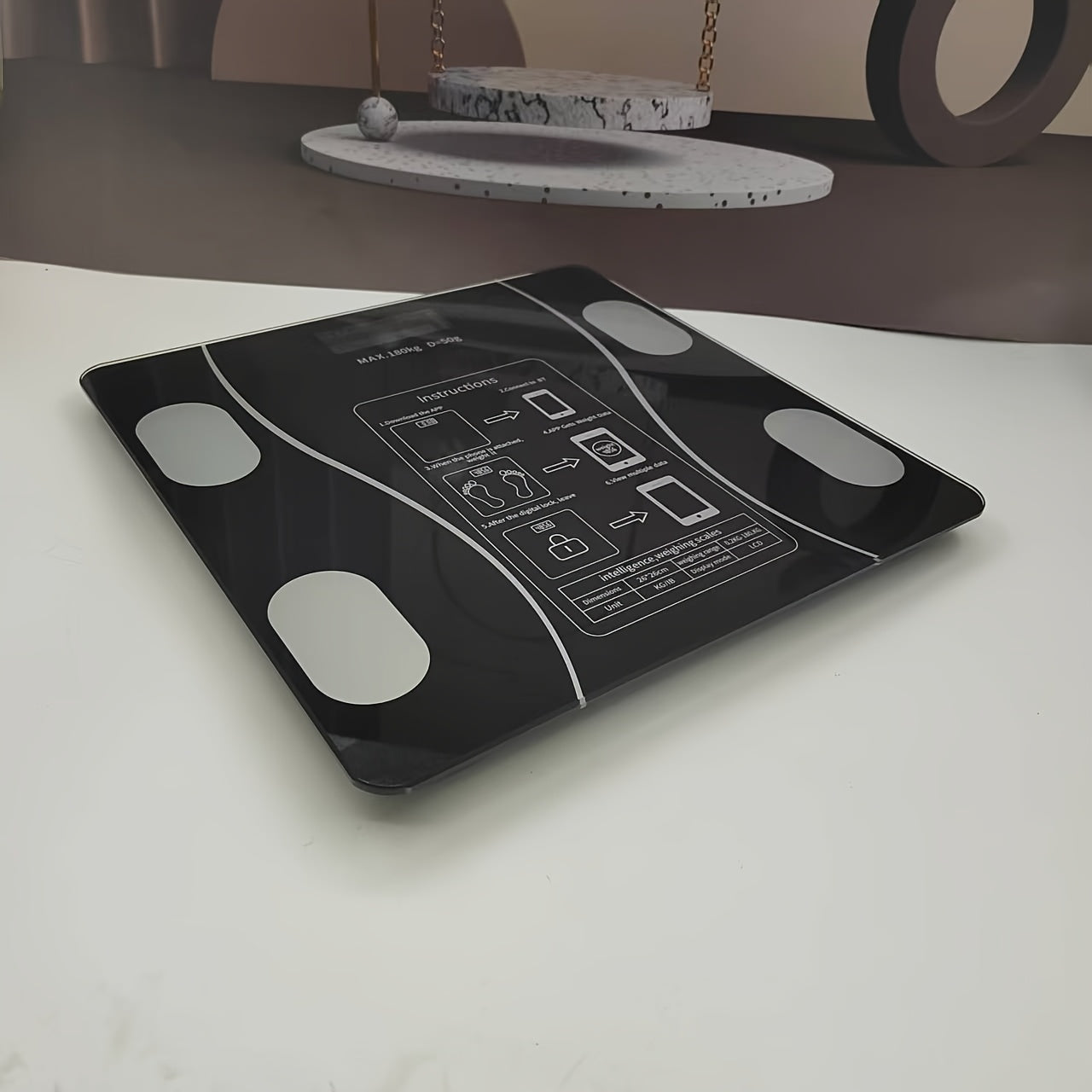 Body Fat Scale 26x26 cm with App Connectivity