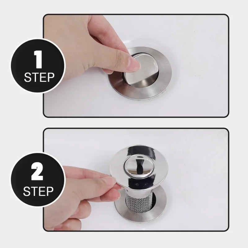 FlowGuard Stainless Steel Sink Drain Filter for Kitchen and Bathroom