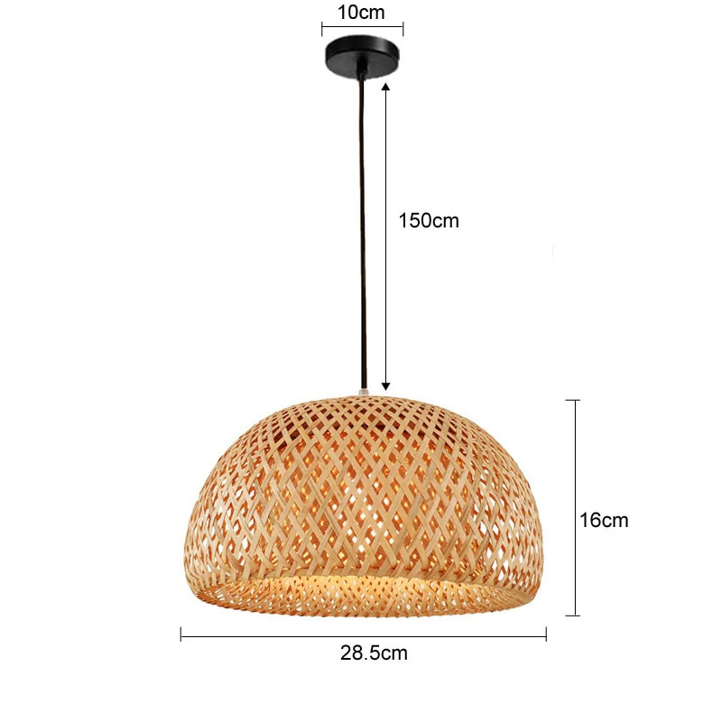 Handcrafted Bamboo Pendant Light – Cozy Glow Through Natural Weave