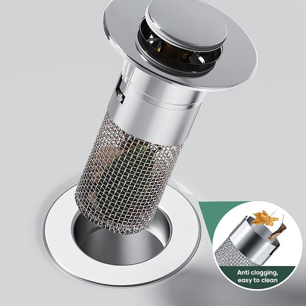 FlowGuard Stainless Steel Sink Drain Filter for Kitchen and Bathroom