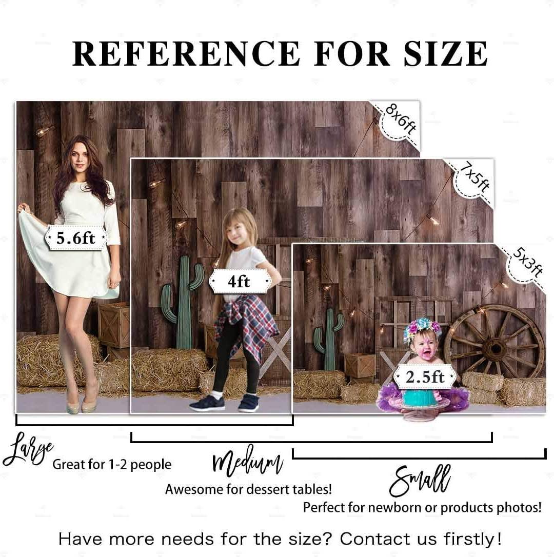 7x5ft Cowboy Backdrop for Photography Vintage Wild West Wooden House Barn Door Kids Baby Shower Birthday - Decotree.co Online Shop