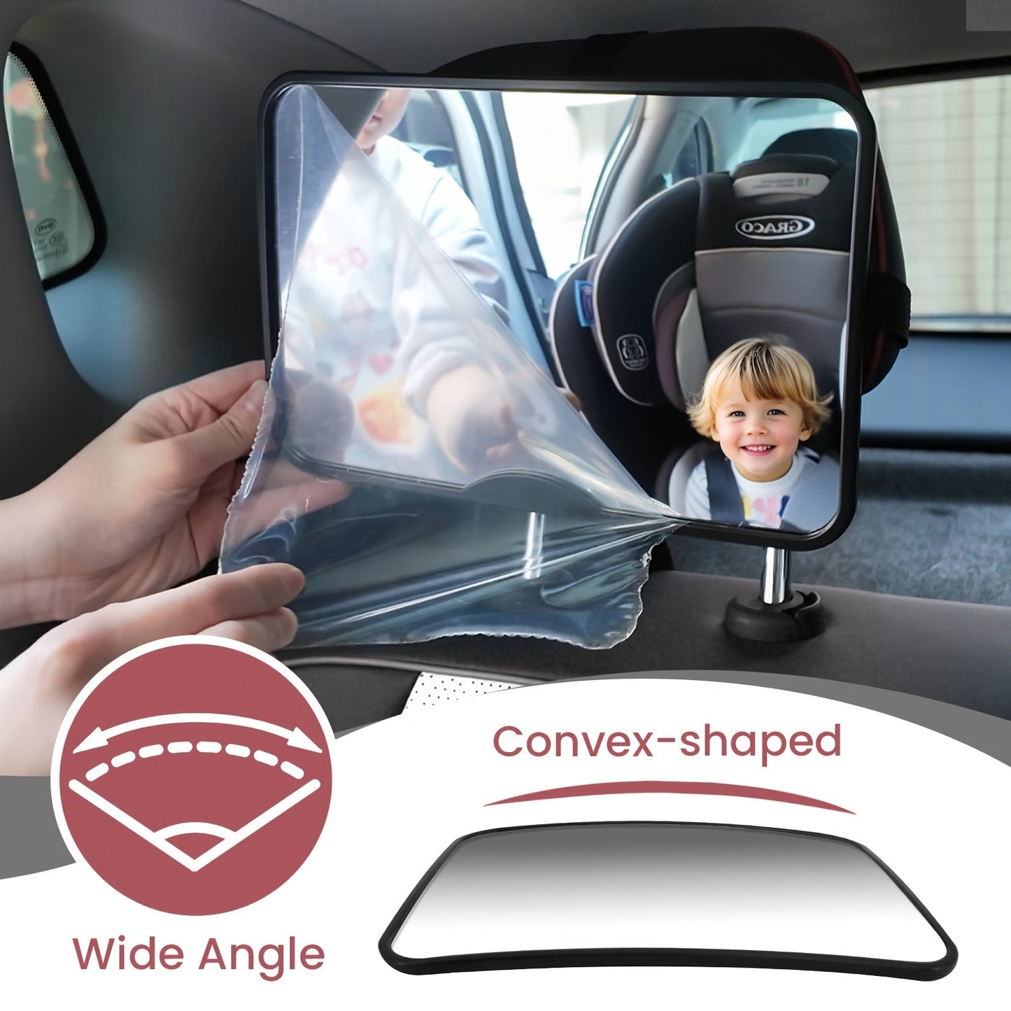 Child Car Seat Mirror with Wide Angle View