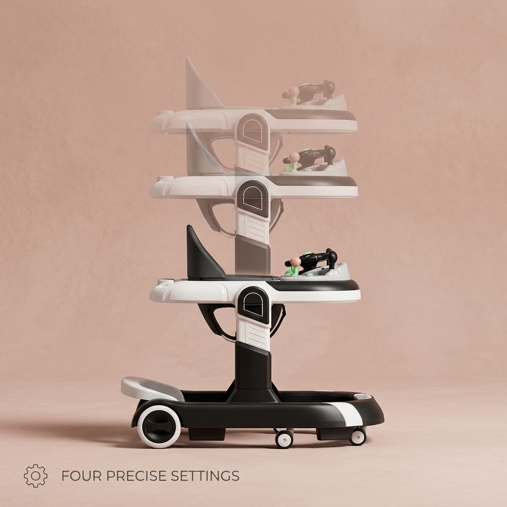 Foldable Baby Walker Anti-Rollover Music | The Glide-Safe Pilot