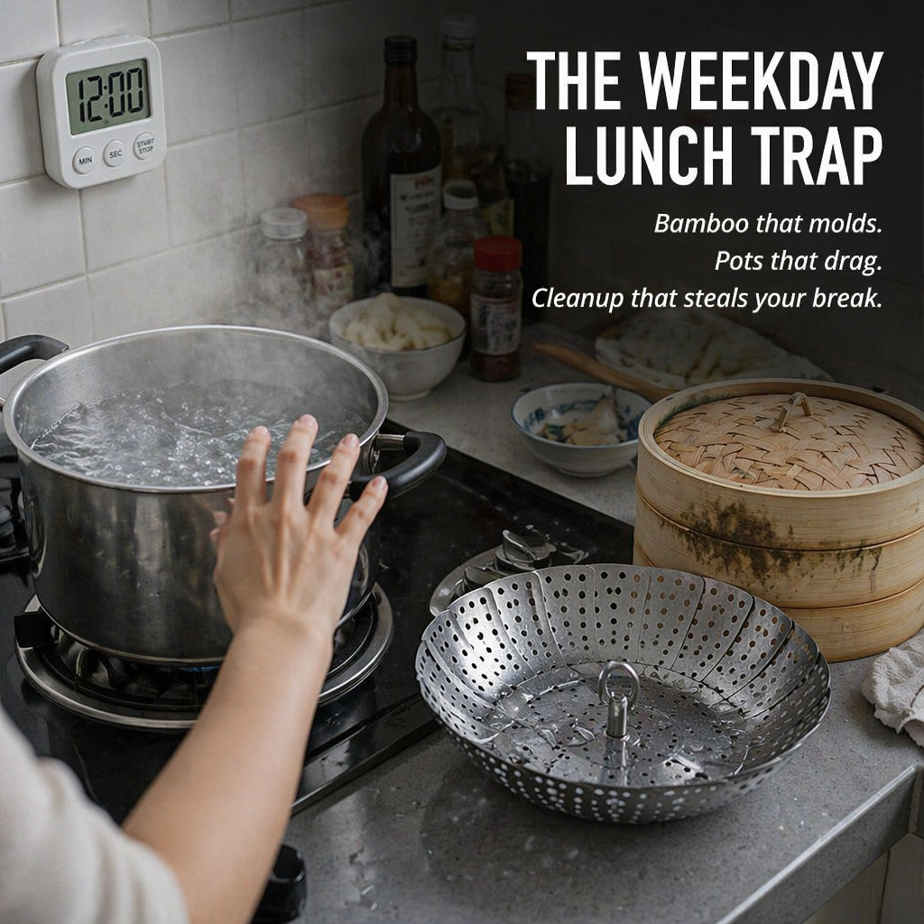 Microwave Steamer for Dumplings and Vegetables