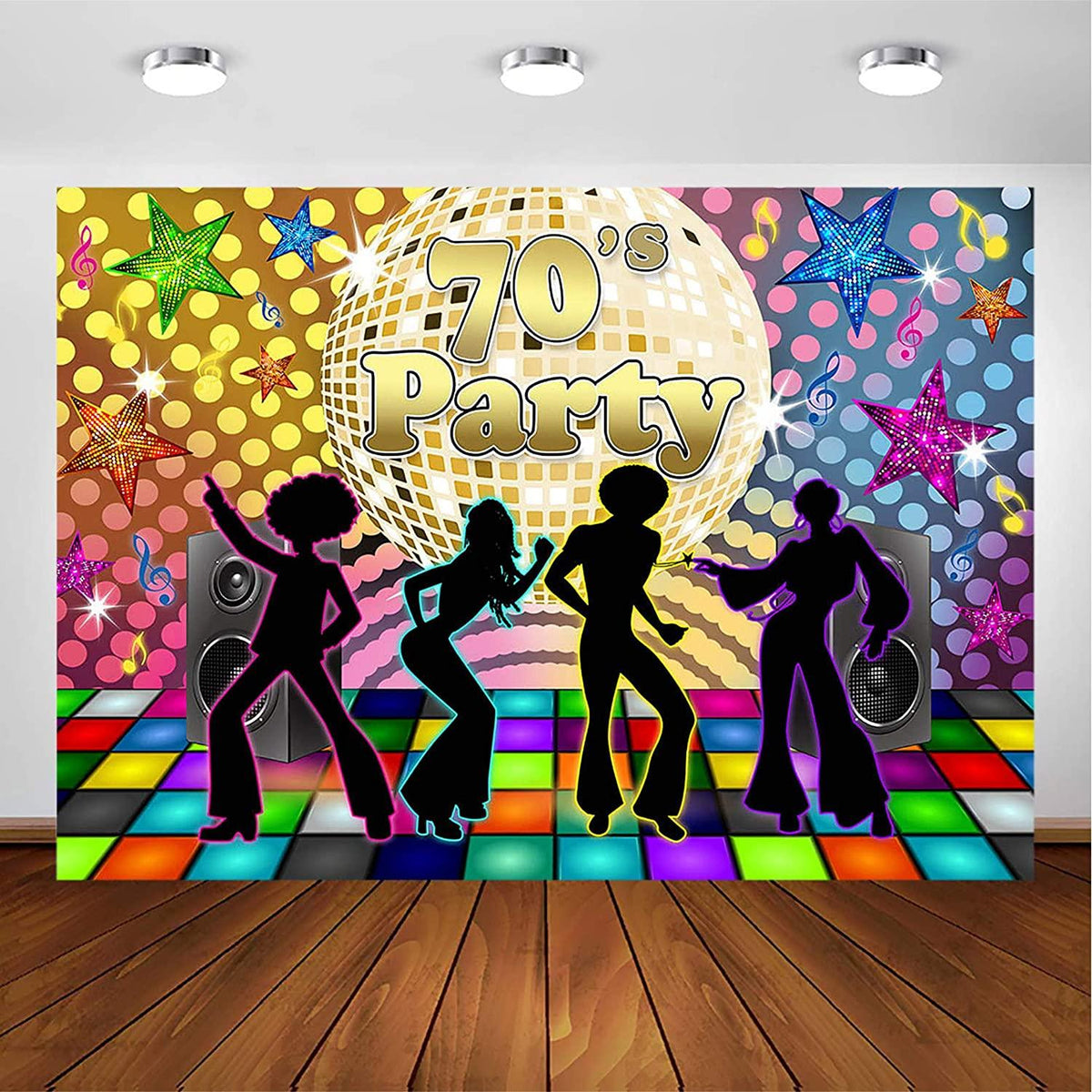 Back to 70s Party Backdrop for Adults Disco Party Decorations 1970's Retro Disco Ball Photo Booth Photography Background - If you say i do