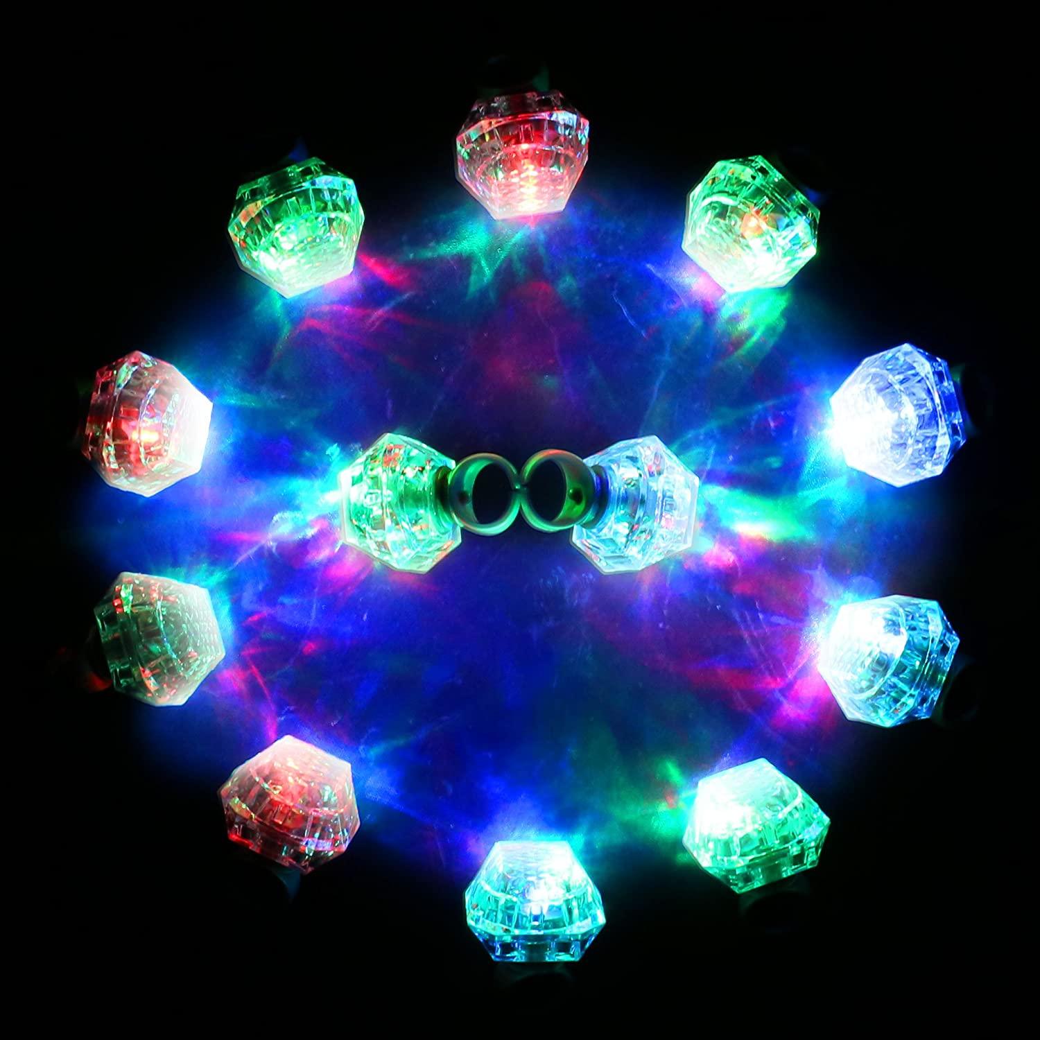 LED Light Up Jewel Engagement Party Rings / Bachelorette/ Wedding Party Favors - If you say i do