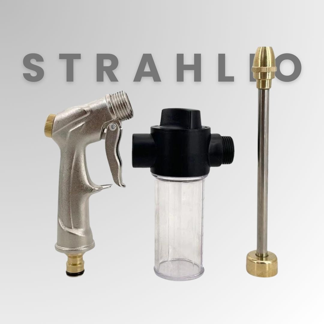 High-Pressure Washer | Variable Spray Nozzle | Soap Dispenser Function | Strahlio