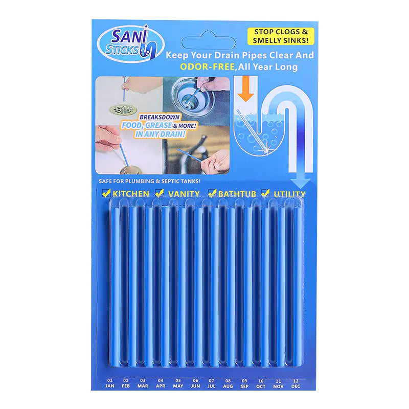Drain Cleaning Sticks for Clogs Removal