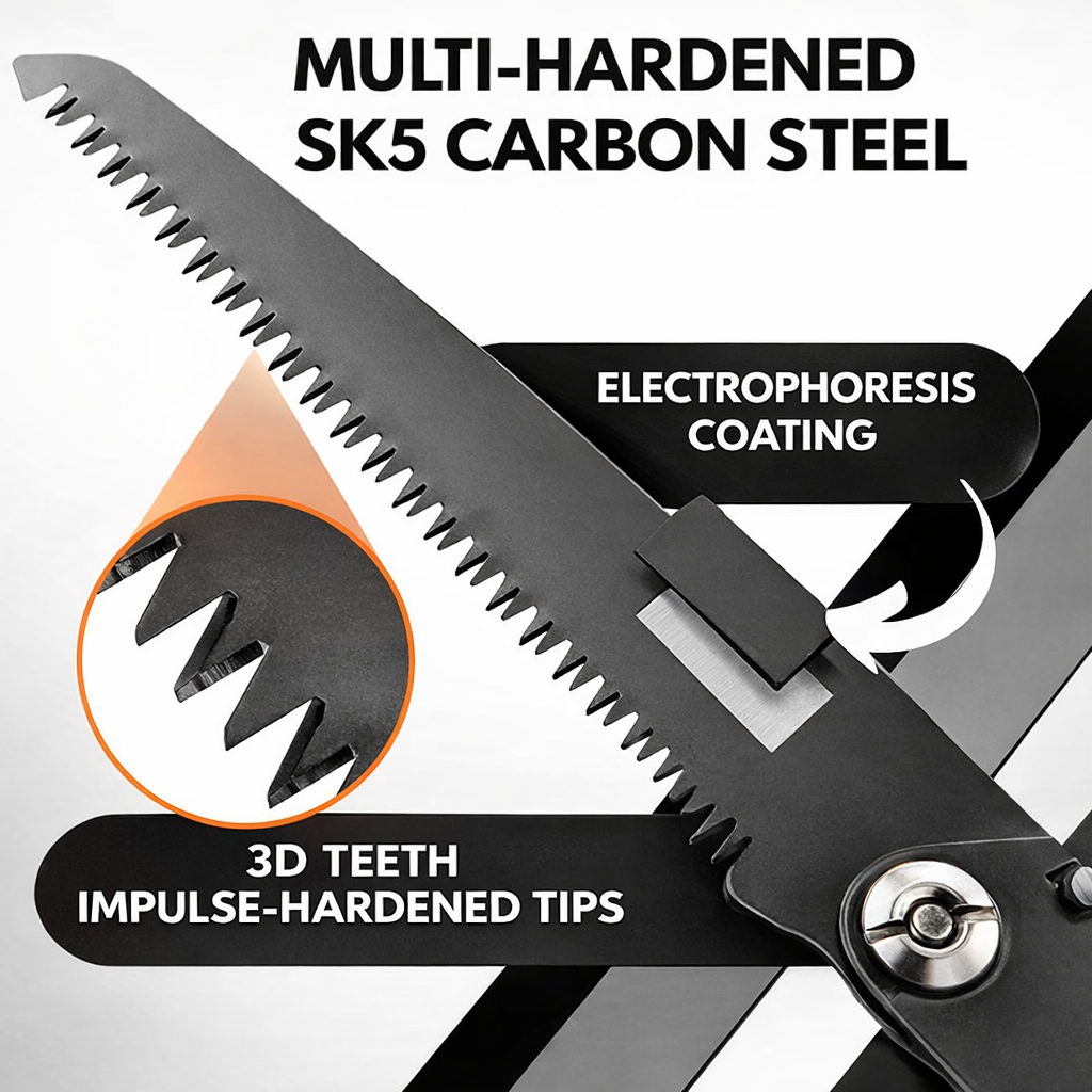 Handsaw | Portable Foldable Outdoor Tool | Accurate Wood Cutting | Waldrix