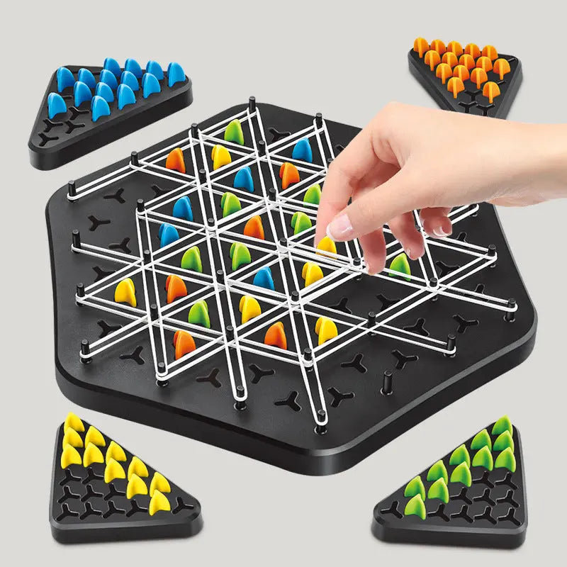 Chain Triangle Puzzle Game – Sophisticated Logic Game for 2–4 Participants