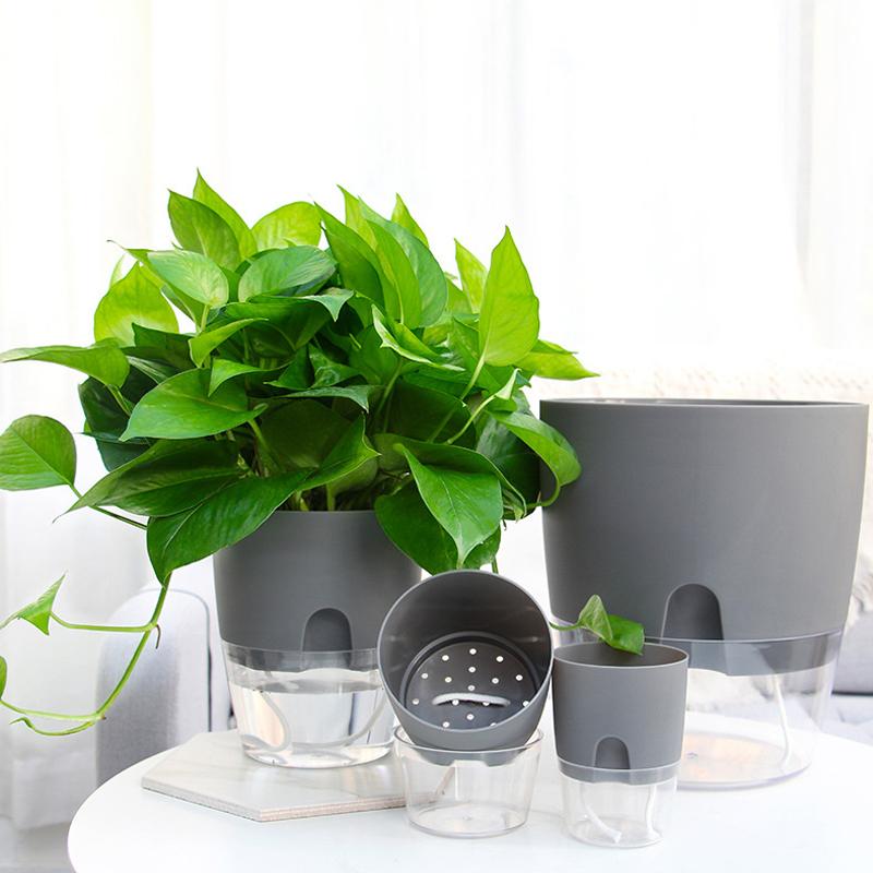 Flower Planter | Self-Irrigating | Clean Watering System | AquaWick
