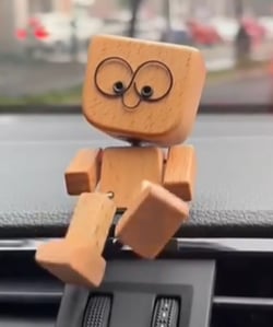 Arvilaro SwayMate Handcrafted Wooden Motion Figure with Magnetic Faces