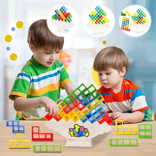 Balance Stacking Game for Kids – Interactive Building Blocks Family Board Game