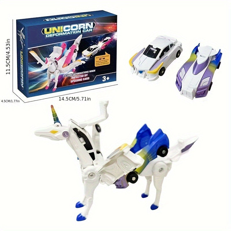 2-in-1 Transforming Race Car Dinosaur Automatic Transforming Toy