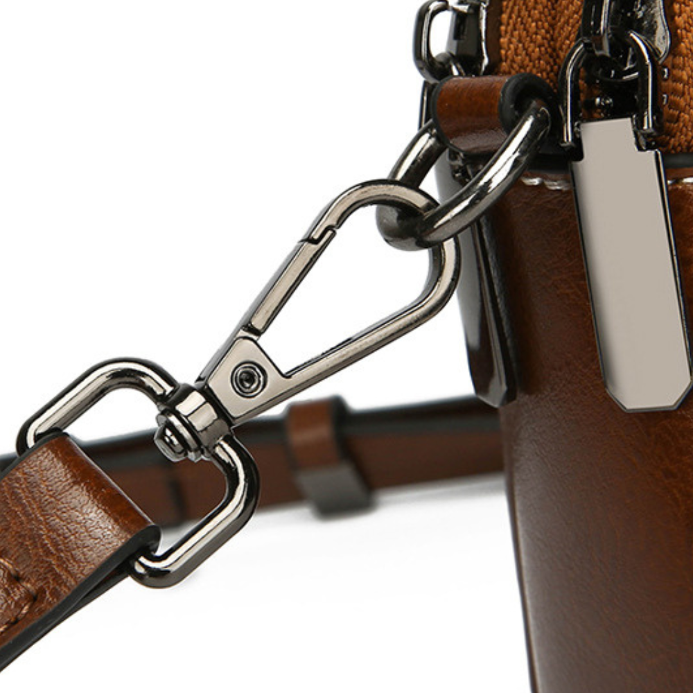 Bellana™ – Glossy Genuine Leather Shoulder Bag