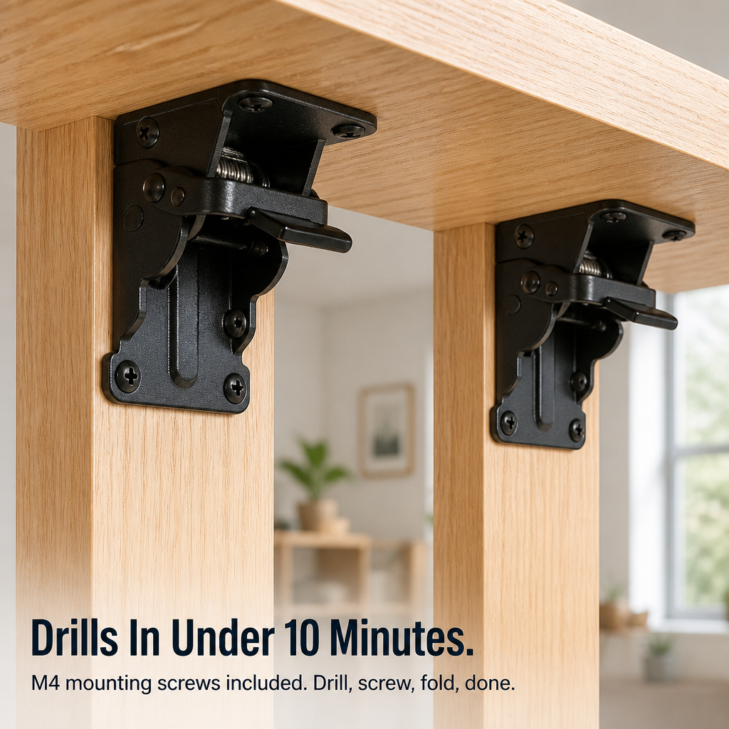 ForgeFold™ — Hold 500 Pounds Steady, Then Fold It Flush to the Wall