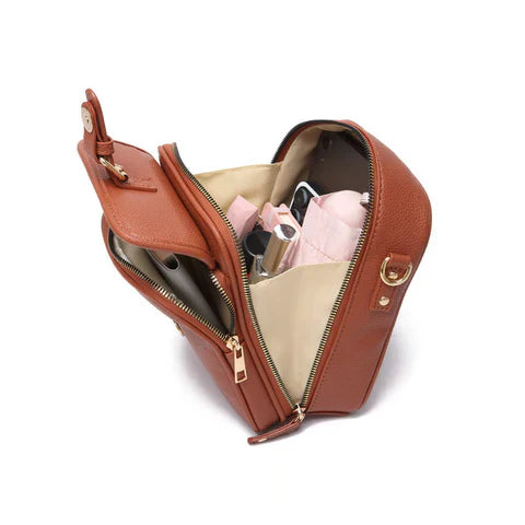 Double Pocket Crossbody Organizer Bag