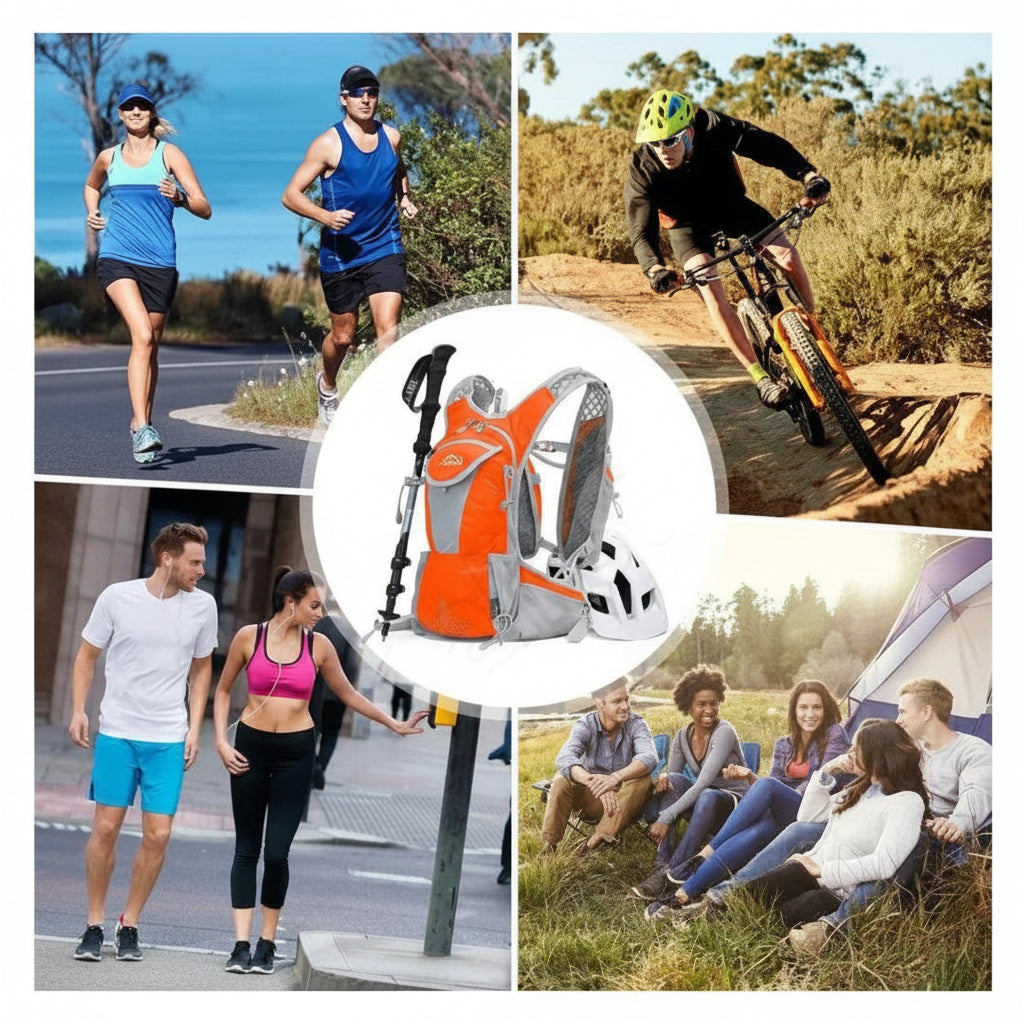 Lightweight Waterproof Rucksack with Integrated Water Bladder – Hydration Pack for Hiking, Biking, and Outdoor Activities