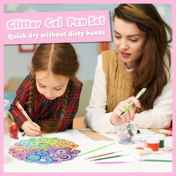 Glitter Gel Pens | Metallic Ink Pens | Smudge-Resistant Sparkle Finish | SparkleInk