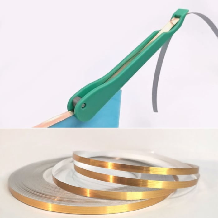 Glass Foiling Tool with Decorative Foil Strips