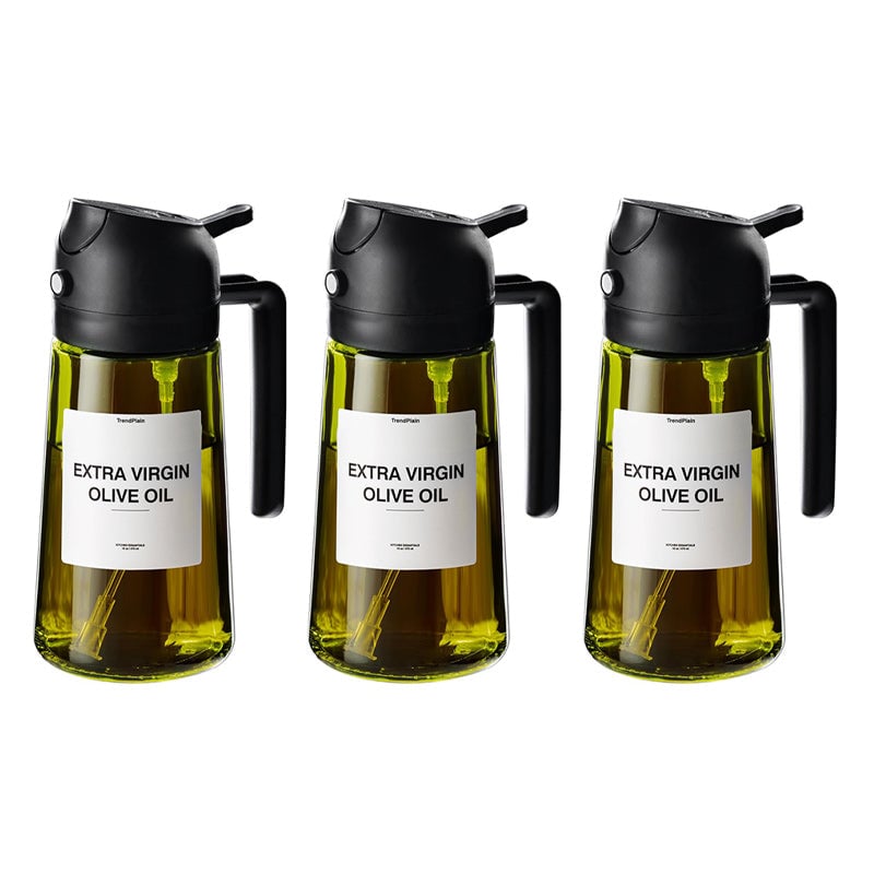Dual-Function Glass Oil Dispenser and Sprayer for Kitchen Applications