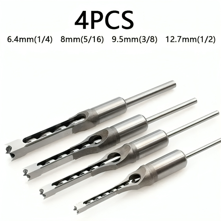TrueEdge — Square Hole Drill Bit Set for Woodworking