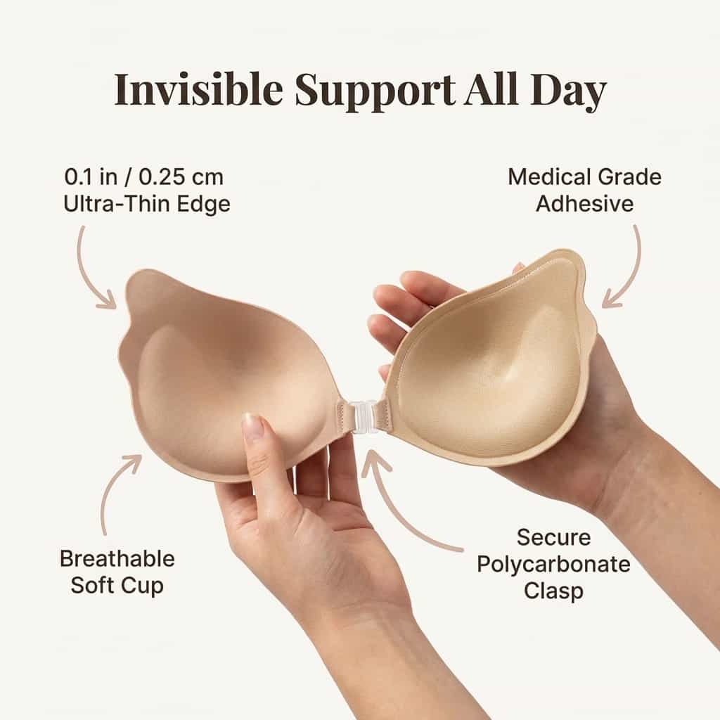 Brinoa Invisible Push-up Adhesive Bra