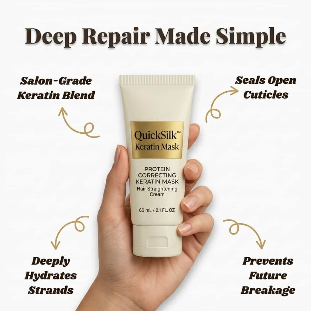 QuickSilk - Keratin Hair Mask for Instant Shine