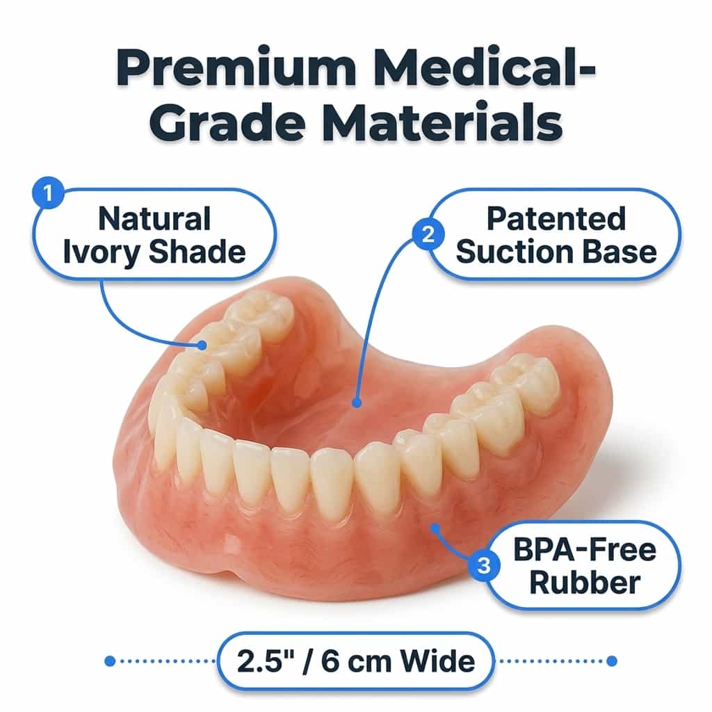 Custom Fit Denture Set - Adhesive-free comfort
