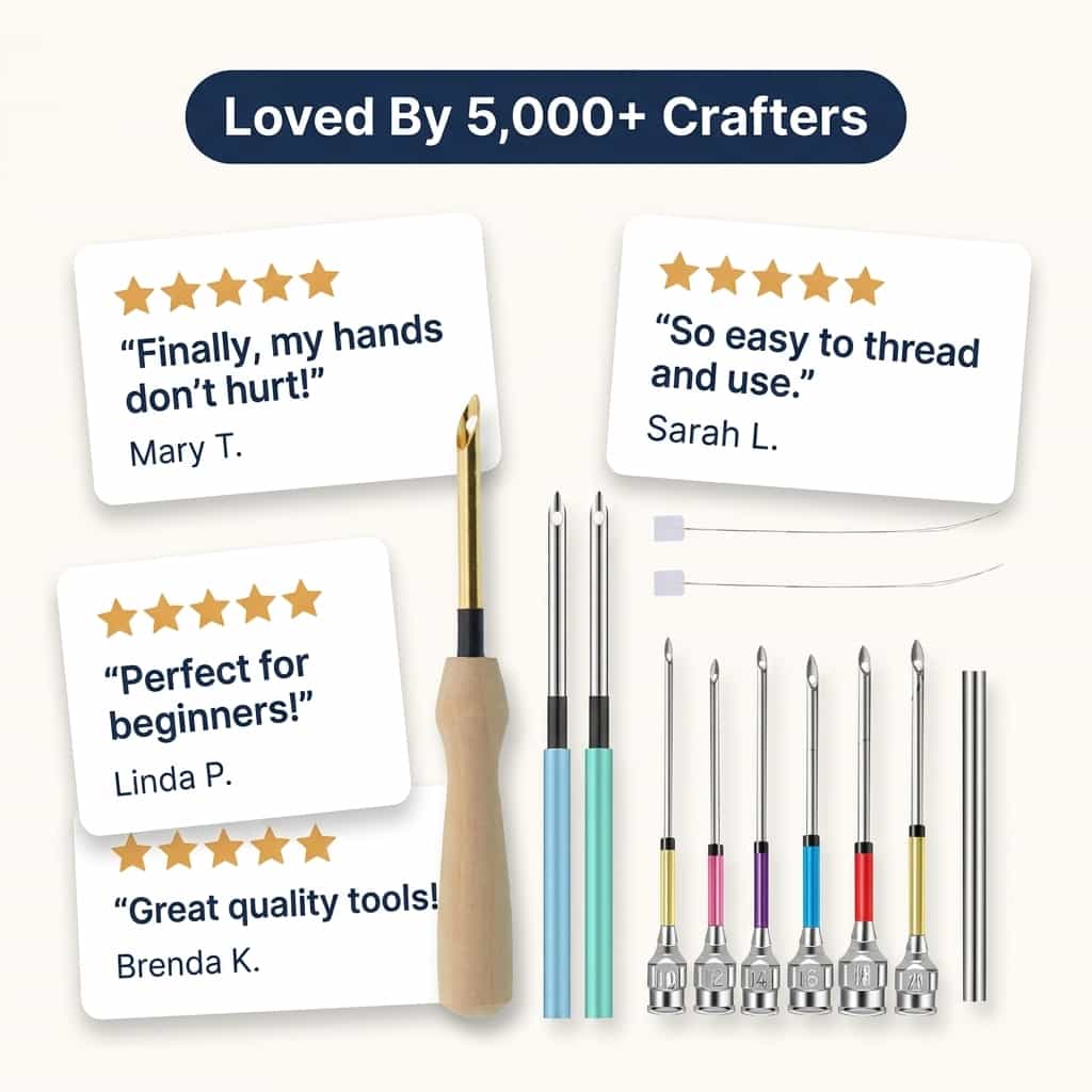 Ergonomic Embroidery Needle for Pain-Free Crafting