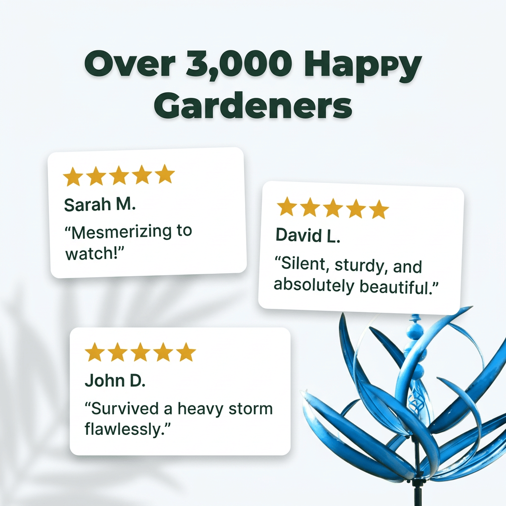 Decorative Garden Wind Spinner - Stable and safe